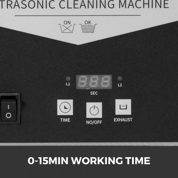0.8L Υπερήχων Μηχανή Καθαρισμού 304 Ατσάλι Ψηφιακό Με Χρονοδιακόπτη 2